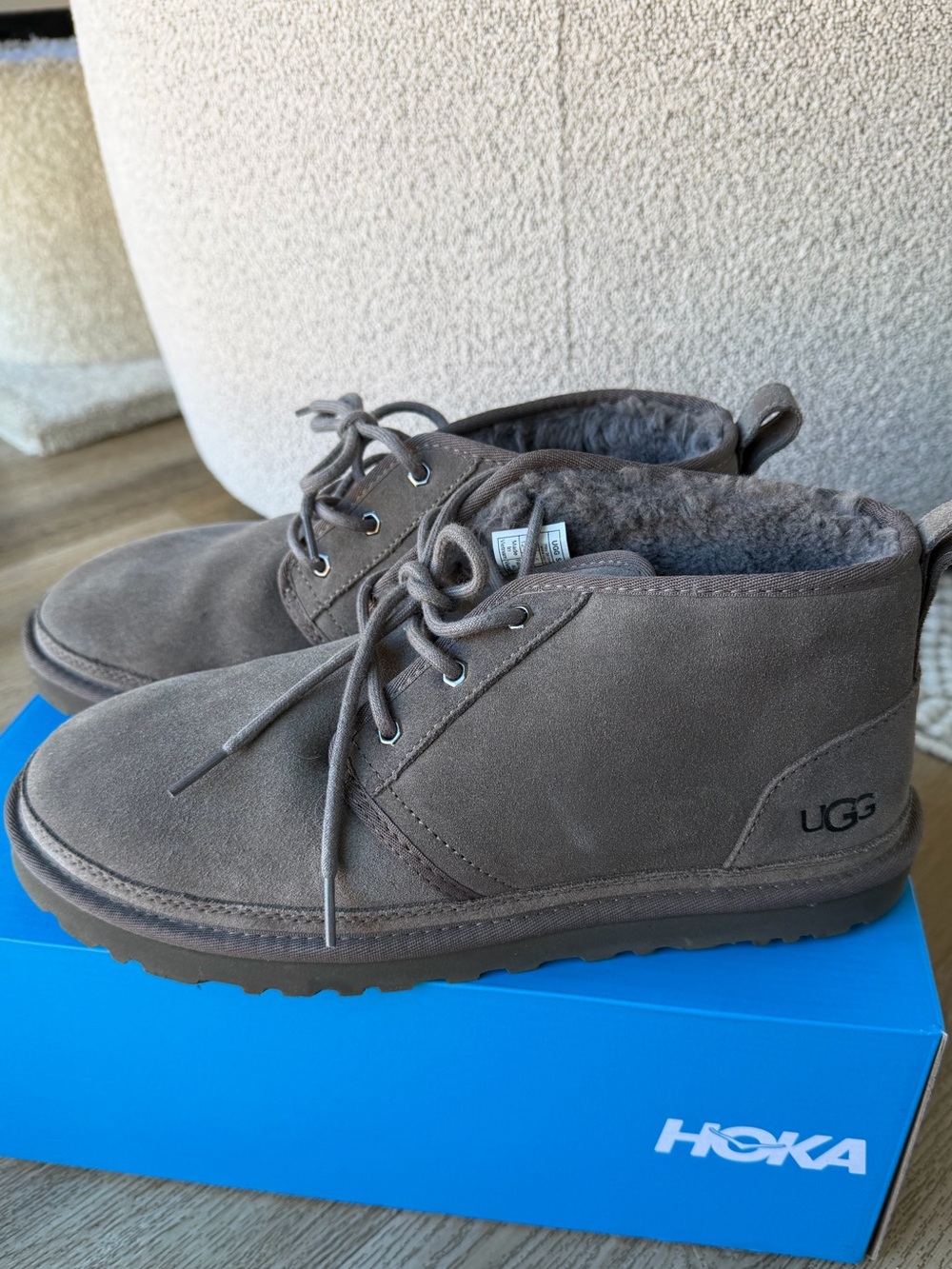 Grey Ugg Ankle Boots